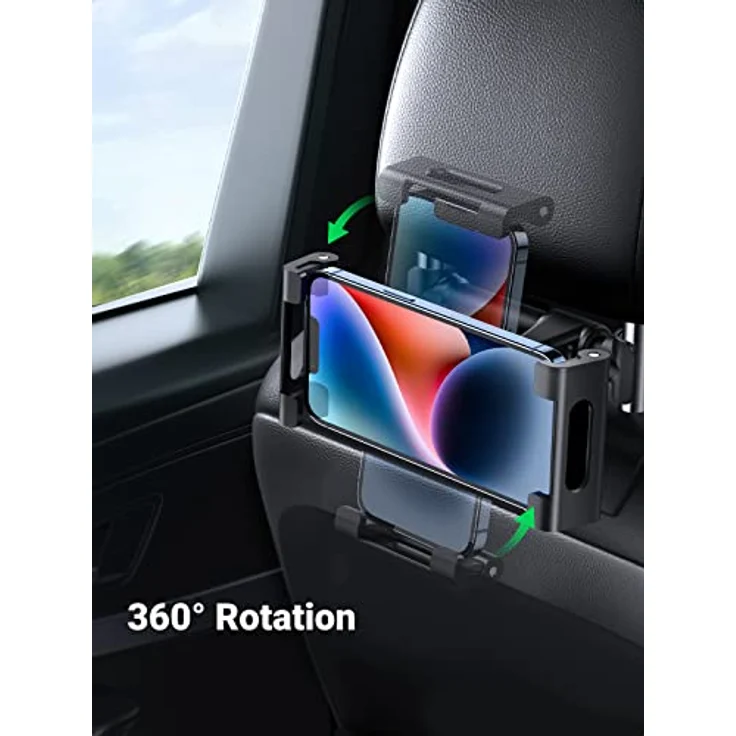 Ugreen Autohalterung Halter für Smartphones & Tablets an der Kopfstütze 4,7-12,9 Zoll schwarz – Bild 2