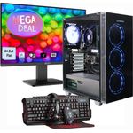 Hyrican GAMEMAX Draco XD Gaming-PC Set, Ryzen 5 5500, 32GB RAM, 1TB SSD, RTX 4060, 24" Monitor, Windows 11, umfangreiches Zubehör