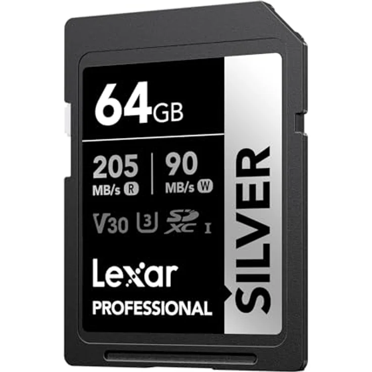 Lexar Silver SD Karte 64GB, UHS-I SDXC Card mit 205 MB/s Lesegeschwindigkeit, 90 MB/s Schreibgeschwindigkeit, V30 für 4K Videoaufnahmen – Bild 9