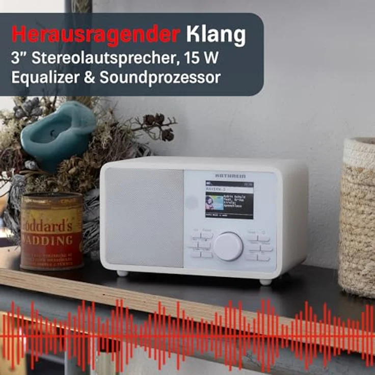 Kathrein DAB+ link M11, DAB Plus Radio mit EWF, WLAN, Bluetooth, in weiß – Bild 4