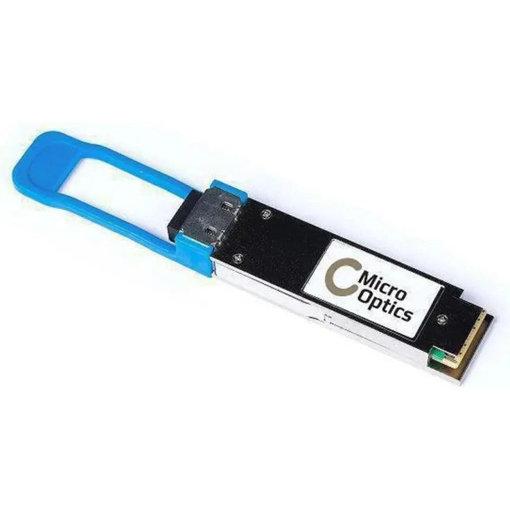 MicroOptics QSFP+ 1310nm, SMF Transceiver mit 10 km Reichweite, LC-Anschluss, Silber