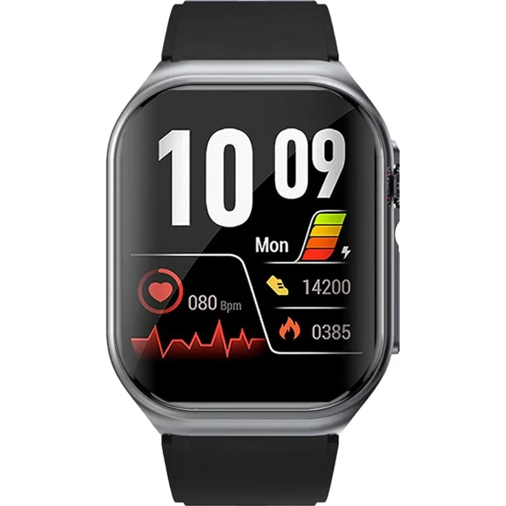 Knauermann Pro 3 Fan Edition (2025) Smartwatch, mit Wechselband aus weichem Silikon und Ladekabel, Gesundheitsfunktionen