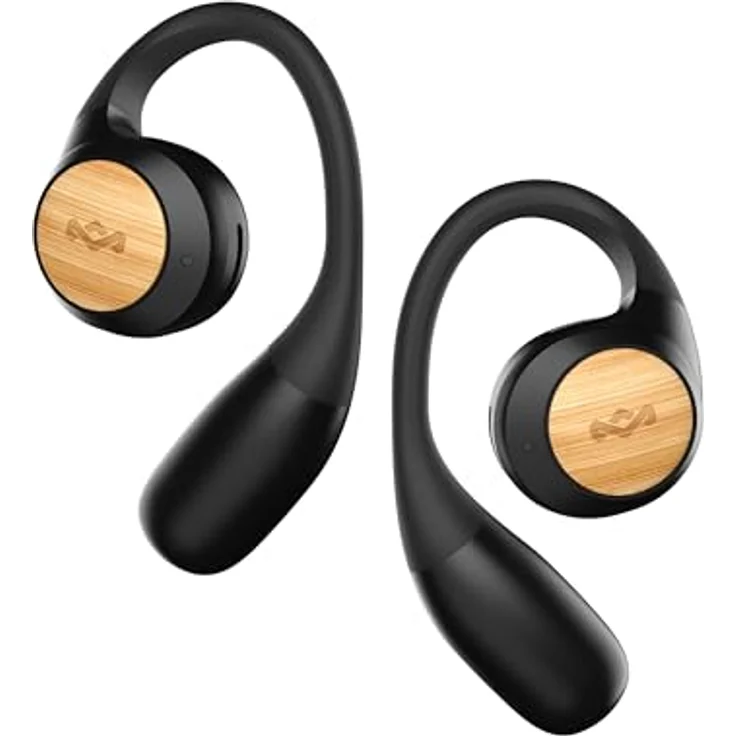House of Marley Liberate Open Ear, Drahtlose Ohrbügel-Kopfhörer mit Open-Ear-Technologie, Schwarz, 20 Stunden Akkulaufzeit, Bluetooth 5.3 – Bild 1