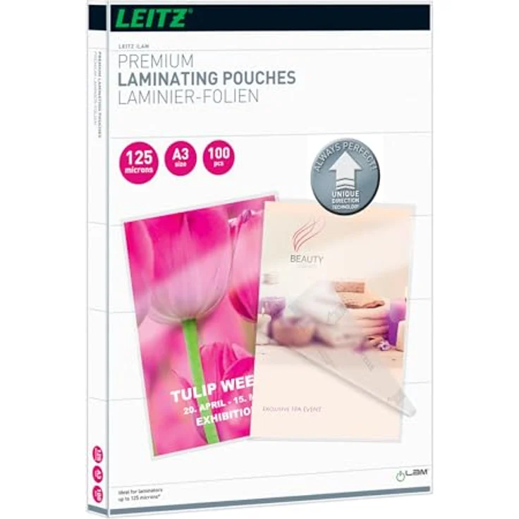 LEITZ Laminiergerät iLAM UDT Folien 7488, mit Unique Direction Technology und glänzender Oberfläche für verbesserte Farbwiedergabe – Bild 1
