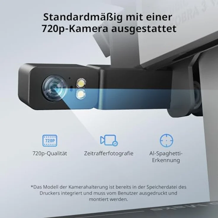 Anycubic Kobra 3 V2 Combo 3D Drucker, Mehrfarbig Druck in 4 Farben, Verbesserte Auto Nivellierung, 600mm/s, Druckgröße 255x255x260mm – Bild 5