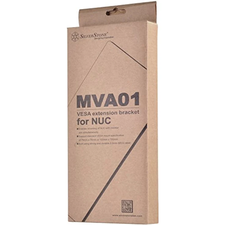 SilverStone SST-MVA01 - VESA Halterung NUC Gehäuse, unterstützt Standard VESA Montagespezifikationen, schwarz – Bild 2