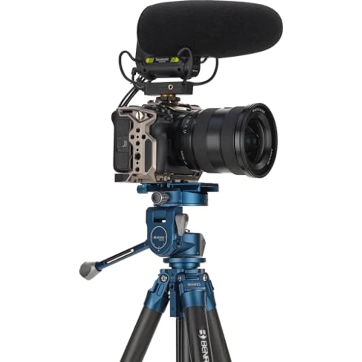 Benro Foto/Video 3 Series Hybrid Flip Head, Videoplatte mit Arca-Klemme, duale Schwenk- und Kippkontrolle, vertikale Videosperre für DSLR-Rigs und spiegellose Setups – Bild 2