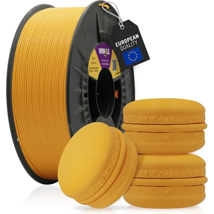 WINKLE PLA HD Pastell Filament 1.75mm Kurkumagelb, 300g Spule, kompatibel mit FDM Druckern, Maßgenauigkeit +/- 0.05mm – Bild 1