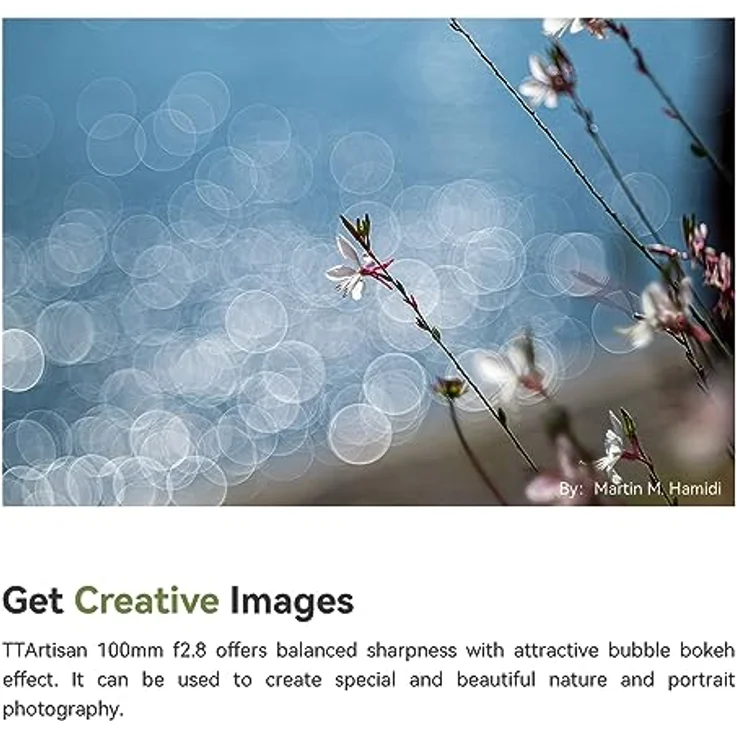 TTArtisan 100 mm F2.8 (Bubble Bokeh) Objektiv, Metallgehäuse, M42-Halterung, Schwarz – Bild 5