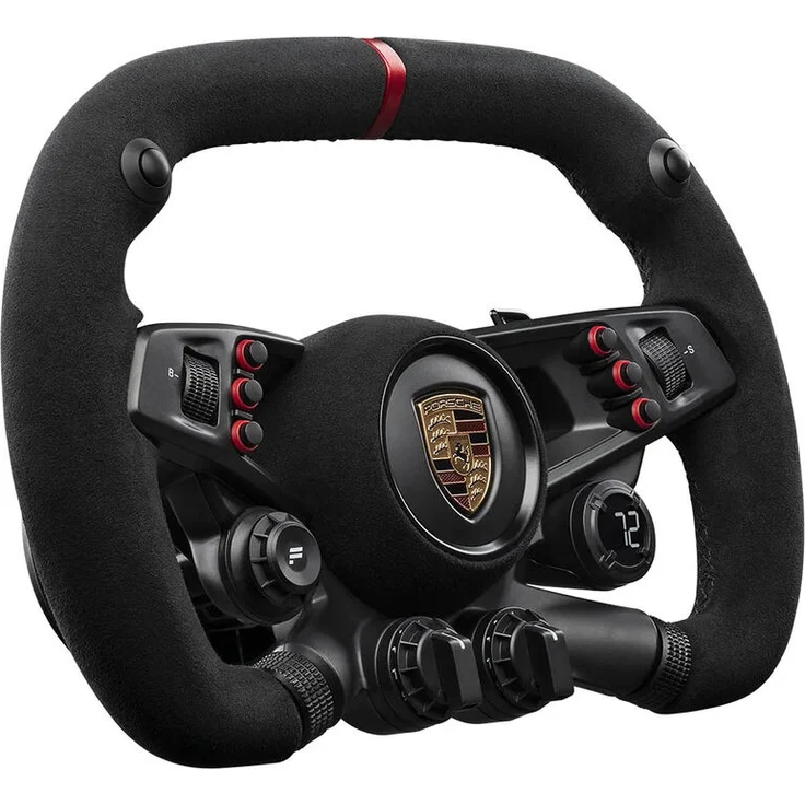 Fanatec CSL Elite Porsche Vision GT Lenkrad, 310 mm, Wildleder, OLED-Display, QR2-Quick-Release - schwarz