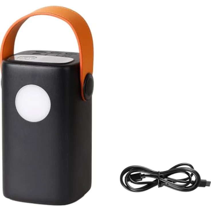 ideoon Powerbank 60000mAh, 100W, USB-C PD Externer Akku mit LED Lampe und Dimmstufen für Laptop, Notebook, Smartphone - Schwarz/Orange – Bild 9