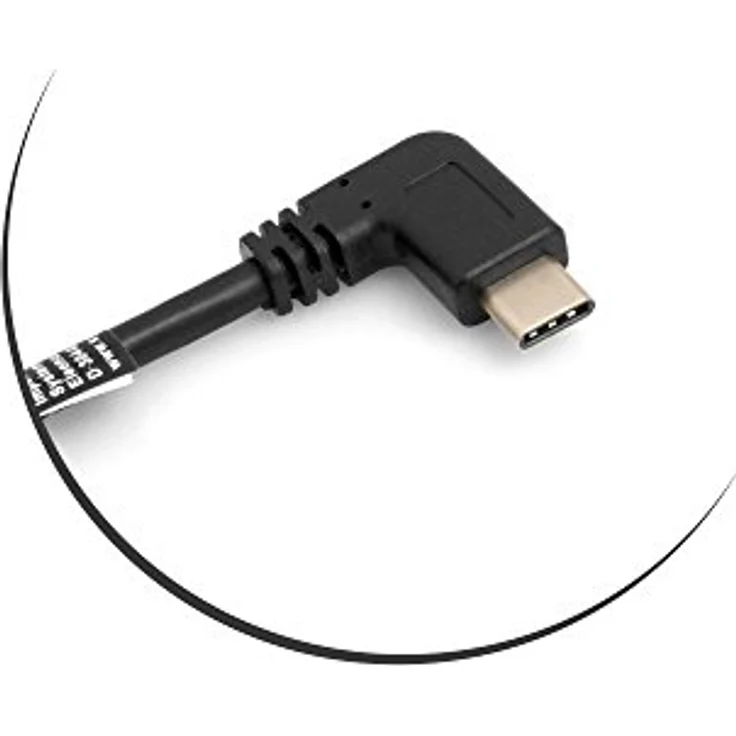 SYSTEM-S OTG On The Go Host USB A 3.0 (Female) zu USB 3.1 Type C (Male) 90 Grad Winkelstecker Adapter Datenkabel Kabel Verlängerung 22 cm – Bild 3