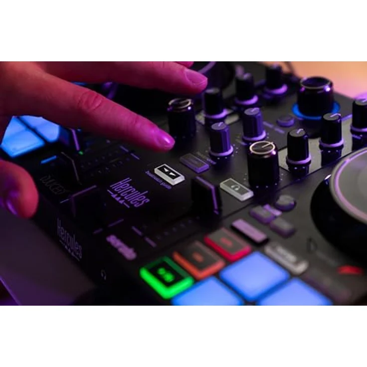 Hercules DJ Control Inpulse 200 MK3, DJ-Controller mit 90 mm Jogwheel, 4 Pad-Modi, USB-Audio-Interface, Serato DJ Lite, schwarz – Bild 5