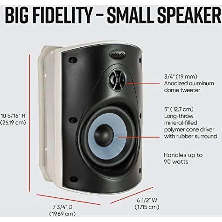 Polk Audio Atrium 5 sats Außen-Lautsprecher (100 W) weiß Außenlautsprecher - 100 Watt - weiß – Bild 2