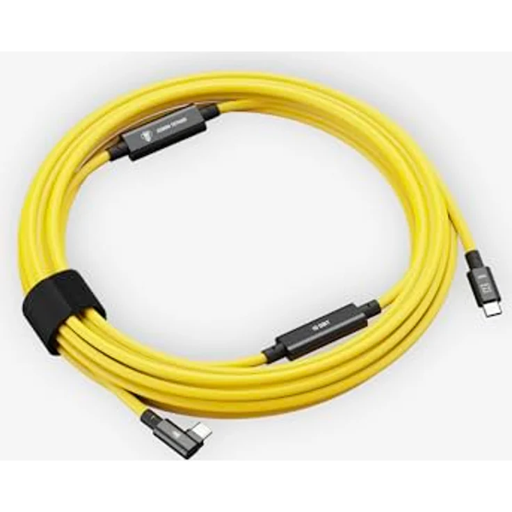 Cobra CobraTether USB-C Kabel 10 Gbit/s, 10 m, gelb, gerade und 90° abgewinkelte Anschlüsse, USB 3.2 Gen 1 – Bild 3