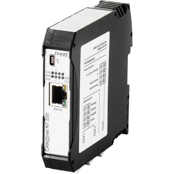 Ixxat CAN@net NT 200, CAN-Ethernet Gateway mit 2 CAN-Kanälen, flexiblem Zugriff über TCP/IP, VCI-Treiber für Windows – Bild 1