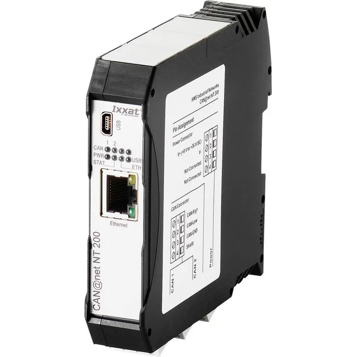Ixxat CAN@net NT 200, CAN-Ethernet Gateway mit 2 CAN-Kanälen, flexiblem Zugriff über TCP/IP, VCI-Treiber für Windows