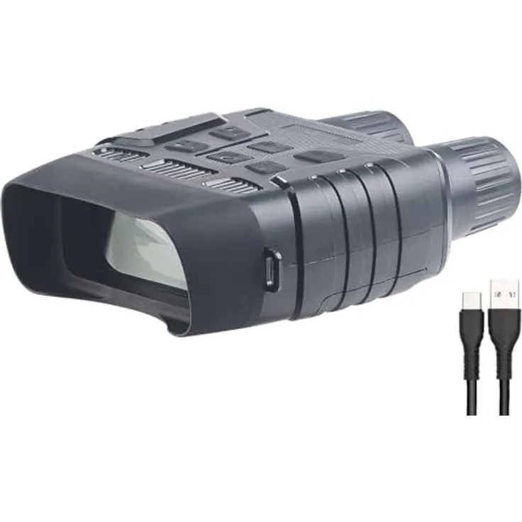 Zavarius Nachtsicht Fernglas DN-800 V2, HD-Videokamera, bis 700 m IR-Sichtweite, mattschwarz