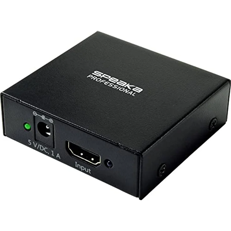 SpeaKa Professional SP-HDS-220 1+2 Port HDMI-Splitter Ultra HD-fähig 3840 x 2160 Pixel Schwarz – Bild 2