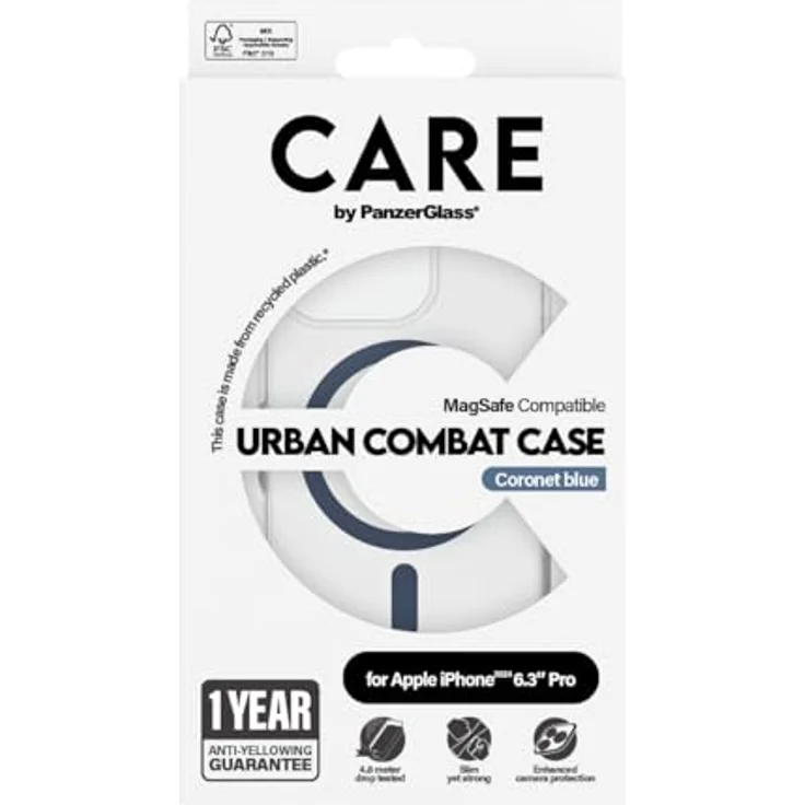Panzer Glass Care Flagship MagSafe Schutzhülle für Apple iPhone 16 Pro 16 cm (6,3 Zoll) 2024, 4,5 m Fallschutz, Vergilbungsschutz, MagSafe-kompatibel, umweltfreundlich – Bild 4