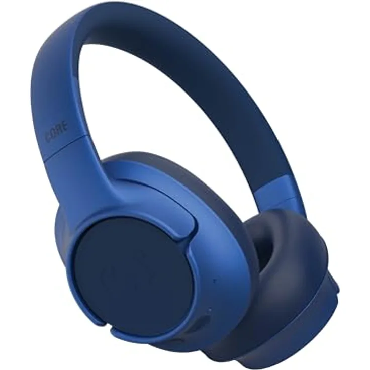 Fresh 'n Rebel Clam Core Bluetooth kopfhörer Over Ear mit ENC-Mikrofon (perfekte Anrufe), Kabellose kopfhörer mit Lautstärkeregler und Tasten für Wiedergabe/Pause, 45h Spielzeit (Blau)