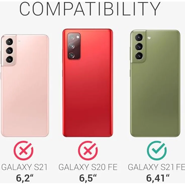 kwmobile 3X Folie matt kompatibel mit Samsung Galaxy S21 FE - Displayschutzfolie Schutzfolie - Displayschutz Displayfolie entspiegelt - matt, entspiegelnd – Bild 5