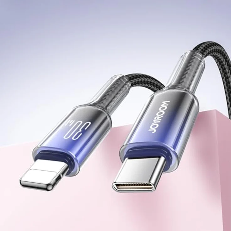 Joyroom S-A42, 30W USB-C auf Lightning Kabel, 1.2m, schwarz, mit Überspannungs- und Überhitzungsschutz – Bild 9