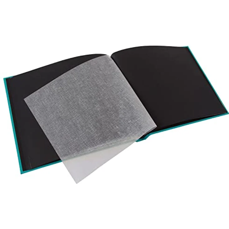 goldbuch Schraubalbum mit Fensterausschnitt, Bella Vista, 30 x 25 cm, 40 schwarze Seiten mit Pergamin-Trennblättern, Erweiterbar, Leinen, Türkis, 26973 – Bild 6