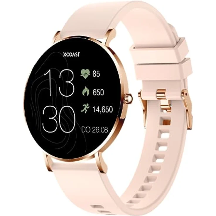 XCOAST SIONA 2 Damen Smartwatch, 1,3 Zoll AMOLED Display, iOS und Android, Frauen Fitnesstracker, Pulsuhr, 21 Sportmodi, Blutsauerstoff, Blutdruck, Wetter, 7 Tage Akku - Preisvergleich – Bild 3