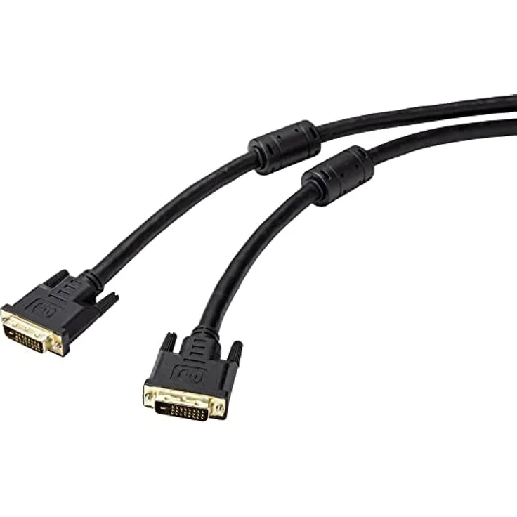 Renkforce DVI-D Anschlusskabel 20 m, doppelt geschirmt, 24+1-poliger Stecker, schwarz