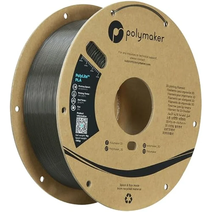 Polymaker PolyLite PLA, 3D Filament mit Jam-Free Technologie, hochmolekular, temperaturbeständig bis 140°C – Bild 1