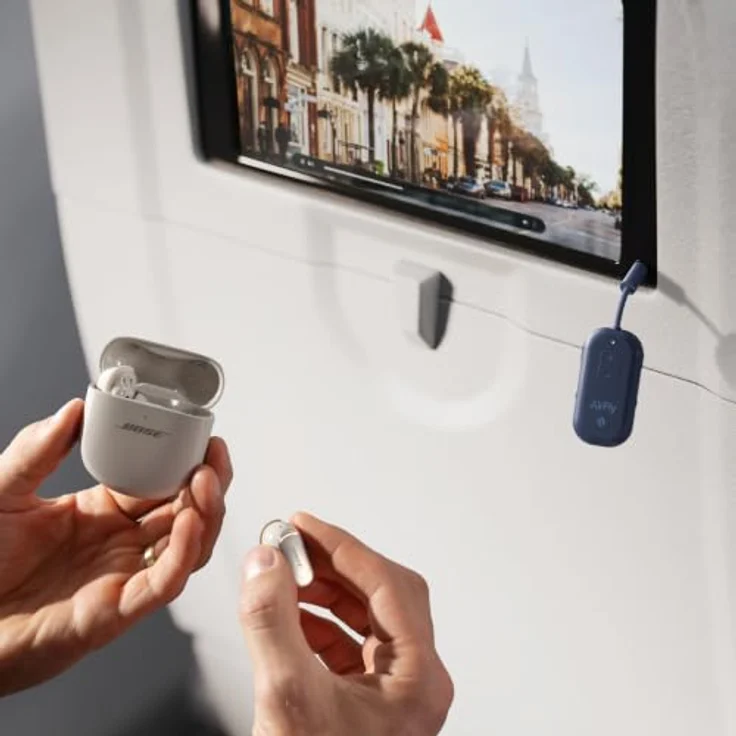 Twelve South AirFly Pro 2, Bluetooth-Audio-Transmitter für Klinke/USB-C, Blau – Bild 2