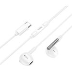 Hoco Typ-C-Headset mit Mikrofon In-Ear-Kopfhörer M123 Weiß, 14 mm Lautsprecher, Typ C Audiostecker, Kabellänge 1,2m