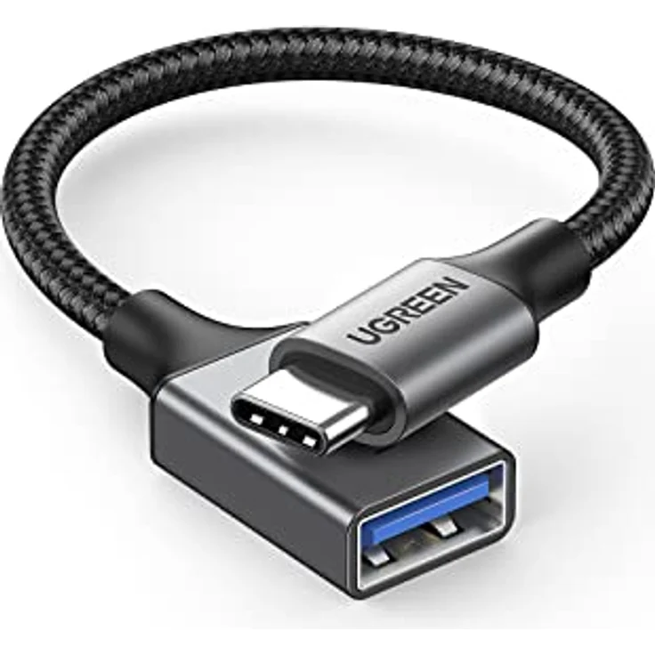 UGREEN USB C auf USB OTG Adapter, 10 Gbps Datenübertragung, kompatibel mit iPhone 17/16/15, iPad Pro, MacBook Pro, Galaxy S24/S23, Schwarz – Bild 1