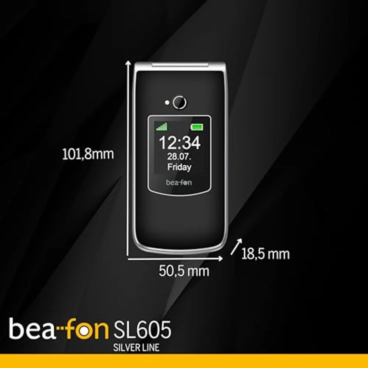 Beafon SL605 2G Smartphone mit 2,4 Zoll Display, 1,3 MP Kamera, Single SIM, Schwarz – Bild 5