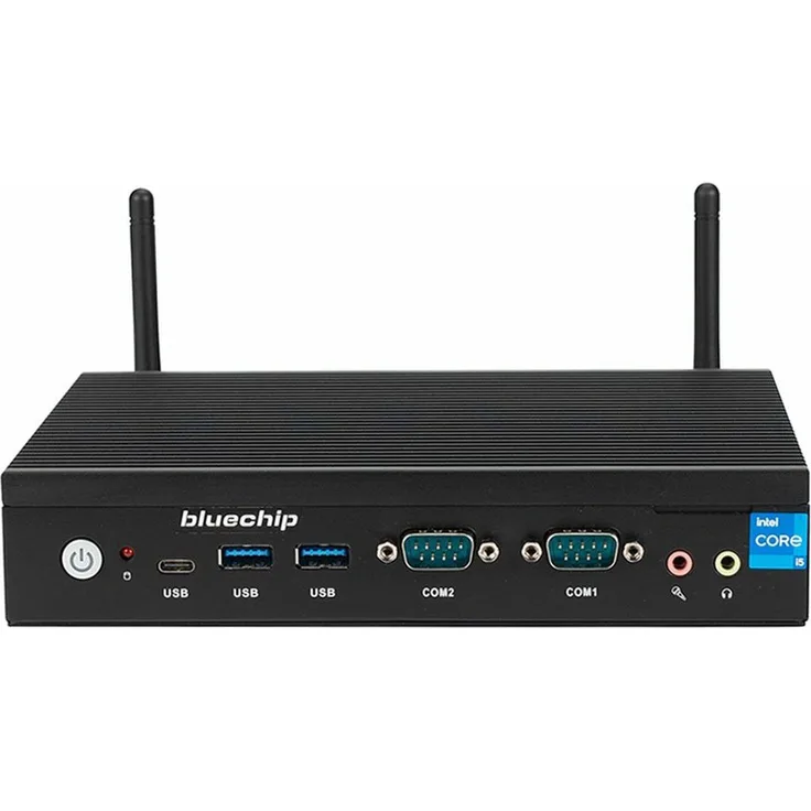Bluechip BUSINESSline M15100g-P, Desktop-PC mit Intel Core i5-1235U, 16 GB RAM, 500 GB SSD, passiv gekühlt, schwarz