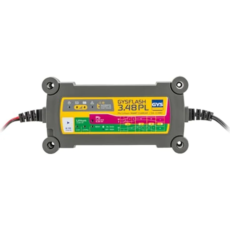 GYS Ladegerät GYSFLASH 3.48 PL, Akkuladegerät mit 5 Lademodi für 48-V-Batterien, Winter-/AGM-Modus, CAN-BUS-Kompatibilität