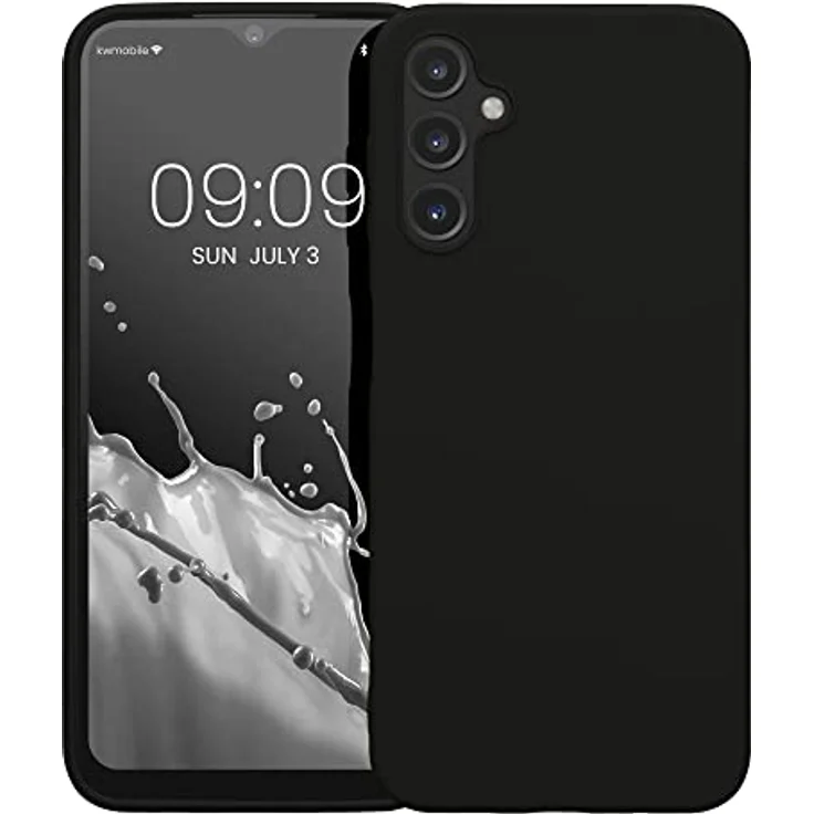 kwmobile Hülle für Samsung Galaxy A14 5G - weiches TPU Silikon Case, schwarz, geeignet für kabelloses Laden, rutschfest und strapazierfähig – Bild 5