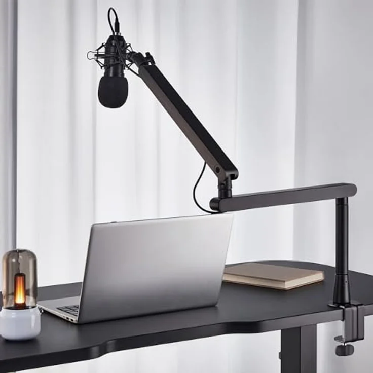 Maclean MC-971, professioneller Mikrofonhalter mit ausziehbarem Wiesenarm, max. 2 kg, Schwarz – Bild 9
