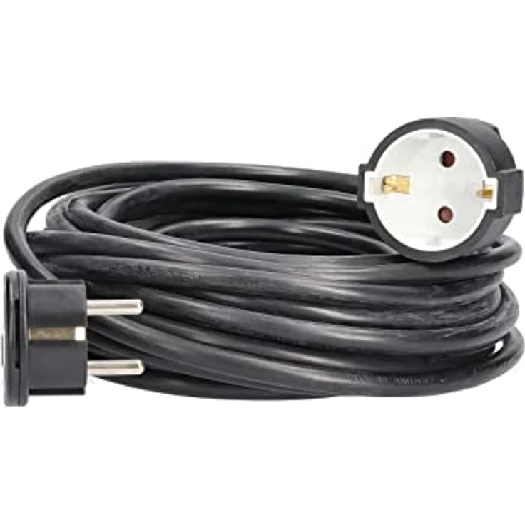 as - Schwabe Verlängerungsleitung 1000 cm, Flachstecker Schuko Typ F, ultraflaches Design, IP20 Schutzklasse, 16A Energieversorgung – Bild 1