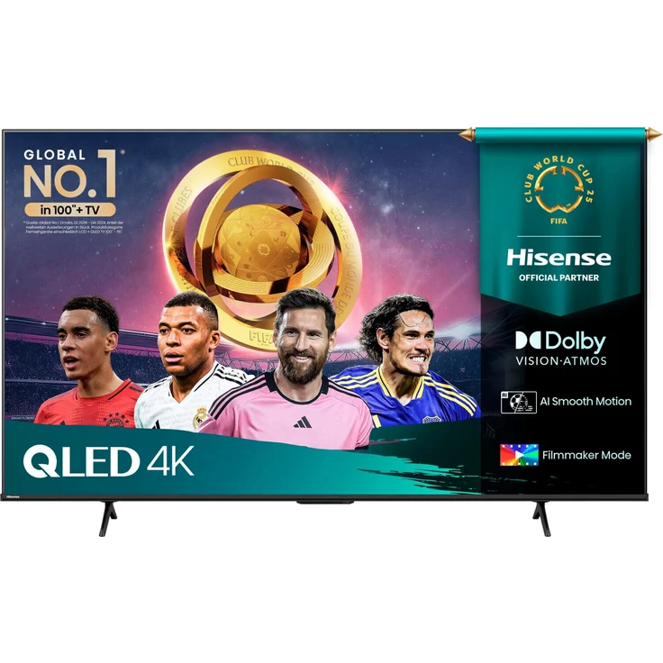 Hisense 65E77Q Pro QLED-TV, 65 Zoll UHD Multituner mit Dolby Vision, HDR10+, PVR und Smart-Funktionen