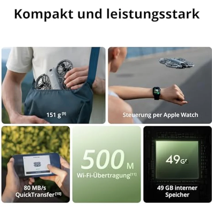 DJI Neo 2 Motion Fly More Combo, 4K Ultra HD Drohne mit omnidirektionaler Hinderniserkennung, DJI Goggles N3, DJI RC Motion 3, 3 Akkus und Ladestation – Bild 7