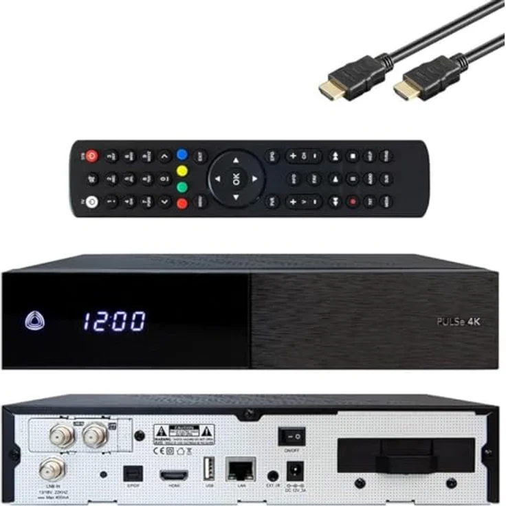 AB Cryptobox Pulse 4K UHD Sat Receiver, 2X DVB-S2X, Linux E2, PVR, H.265, HDR10, 2 GB RAM & 8 GB Flash, schwarz, 1TB – Bild 1
