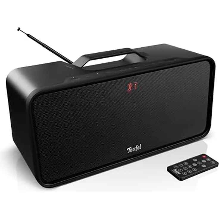 Teufel BOOMSTER 4 Stereo-Bluetooth-DAB+/FM-Soundsystem In- and Outdoor-Speaker bis zu 23 Stunden Akku Black – Bild 2