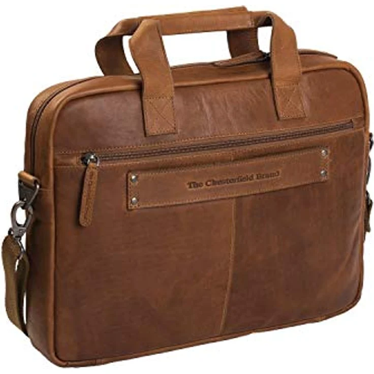The Chesterfield Brand Aktentasche Calvi 1033 (16.54"), Notebooktasche, Braun, aus gewachstem Rindleder – Bild 3