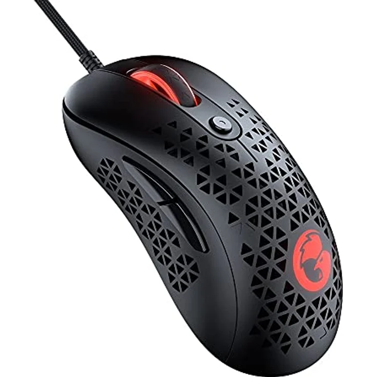 GameSir GM500 Ultra Light Gaming Mouse, Optischer Sensor PMW33600 bis 12000DPI, Kailh Microschalter mit 20 Millionen Klicks, schweißbeständig und belüftet, 3 Beleuchtungsmodi – Bild 2