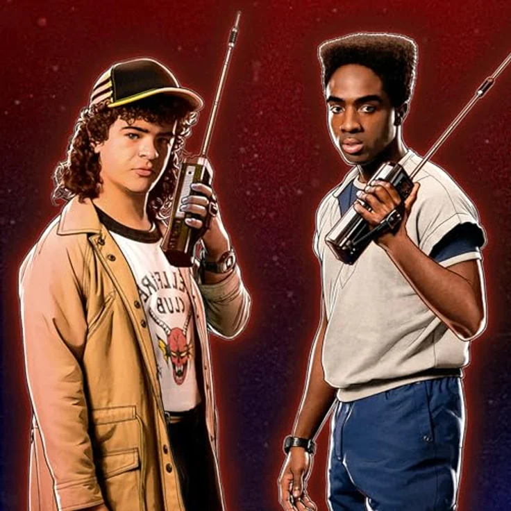 IMC TOYS Stranger Things Walkie-Talkies, Elektronisches Spielzeug für Kommunikation, 2er Set, Retro-Design – Bild 3