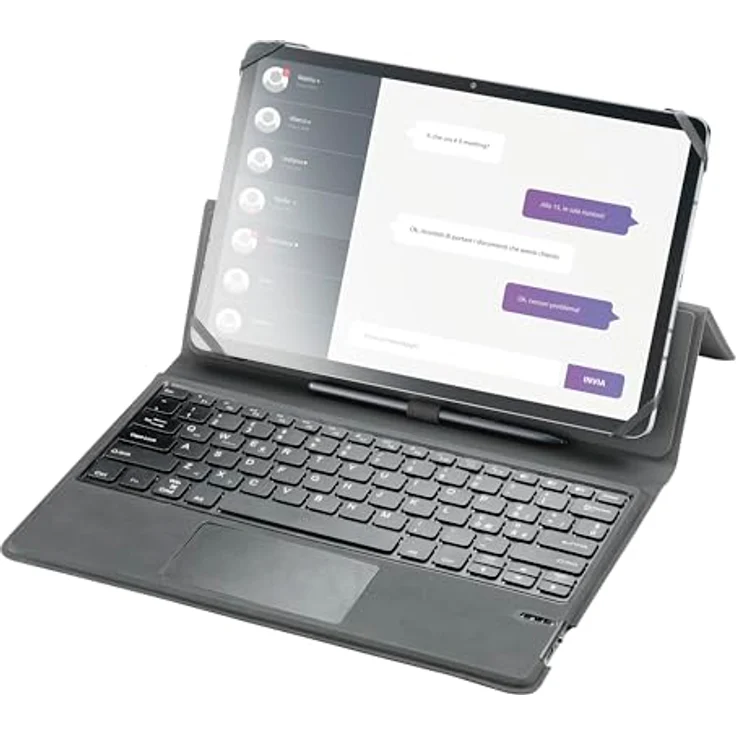 cellularline Keyboard Case, universelle Schutzhülle für Tablets bis 11" mit integrierter kabelloser Tastatur, elastische Schlaufe und Magnetverschluss, faltbares Design – Bild 3