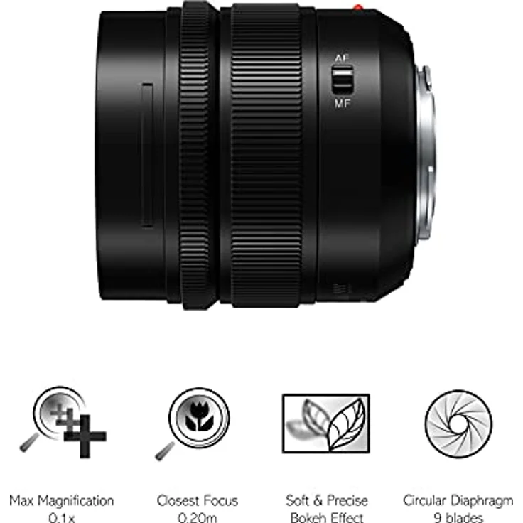 Panasonic H-X012E LEICA DG SUMMILUX Weitwinkel 12 mm F1.4 ASPH. Objektiv (Festbrennweite 24mm KB, Staub--Spritzwasserschutz) schwarz – Bild 4
