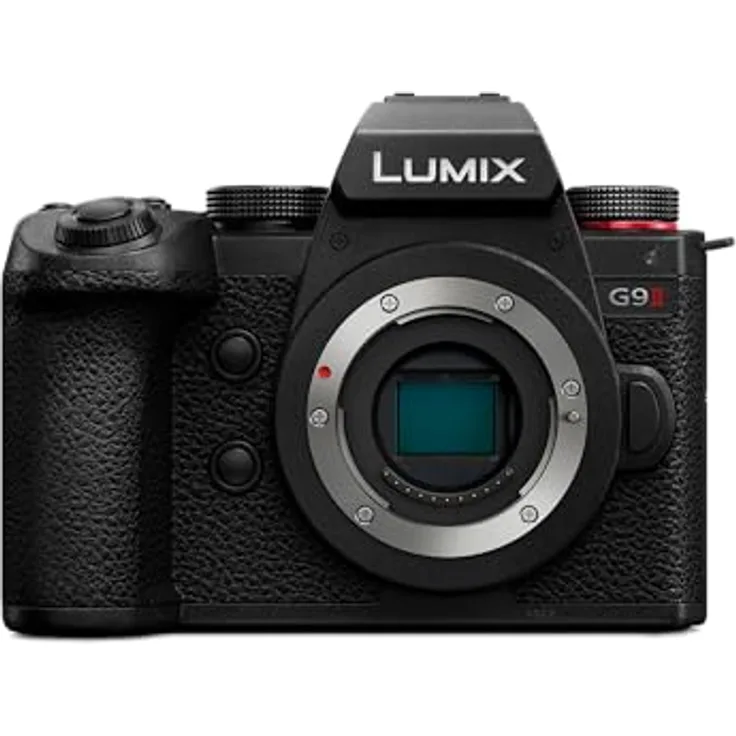 Panasonic LUMIX G9 Mark II Micro Four Thirds spiegellose Kamera, 25,2MP, 4K 120p/100p & 5,7K 30p/25p, Phasen-Hybrid-AF, 5-Achsen-BIS, OLED LVF, WLAN, Bluetooth, HDMI, nur Gehäuse, Schwarz